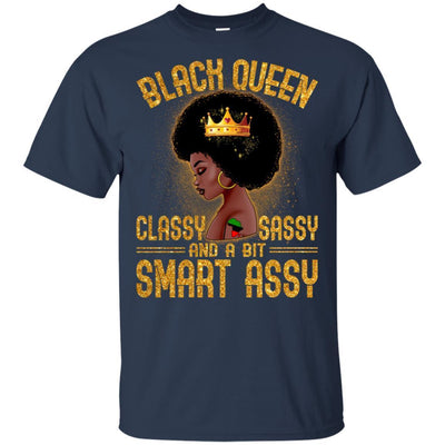 BigProStore Black Queen Classy Sassy And A Bit Smart Assy African American T-Shirt G200 Gildan Ultra Cotton T-Shirt / Navy / S T-shirt