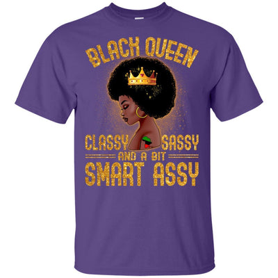 BigProStore Black Queen Classy Sassy And A Bit Smart Assy African American T-Shirt G200 Gildan Ultra Cotton T-Shirt / Purple / S T-shirt