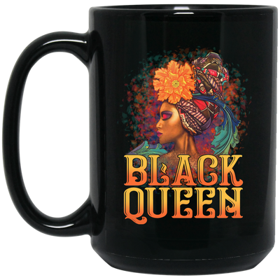 BigProStore Black Queen Mug Coffee African American Cup For Melanin Pride Women BM15OZ 15 oz. Black Mug / Black / One Size Coffee Mug