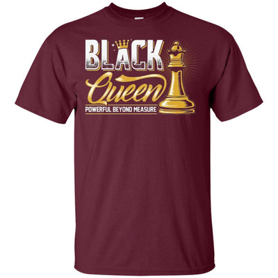 Black Queen Powerful Beyond Measure African American T-Shirt Afro Girl BigProStore