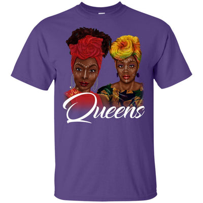 Black Queens T-Shirt African Clothing Design Melanin Poppin Women Rock BigProStore