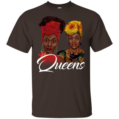 Black Queens T-Shirt African Clothing Design Melanin Poppin Women Rock BigProStore