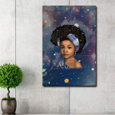 BigProStore Africa Canvas Design Black Chibi Girl Home Decor Canvas
