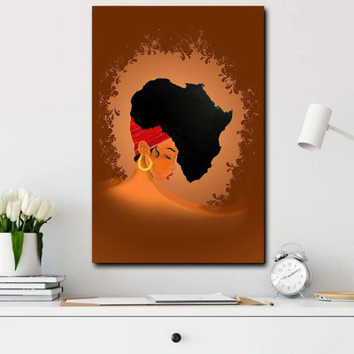 BigProStore African Painting Canvas Black Girl Art Print Black Art Print Canvas / 8" x 12" Canvas