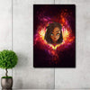 BigProStore African American Magic Canvas Black Girl Chibi Minimalist Home Decoration Canvas