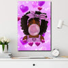 BigProStore African American Canvas Art Black Girl Princess Illutration Black African Home Decoration Canvas / 8" x 12" Canvas