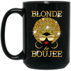 BigProStore Blonde And Boujee African American Coffee Mug For Melanin Poppin Women BM15OZ 15 oz. Black Mug / Black / One Size Coffee Mug