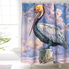 BigProStore Pelican Shower Curtain Blue Pelican Shower Curtain Polyester Waterproof Bathroom Curtain 3 Sizes Pelican Shower Curtain / Small (165x180cm | 65x72in) Pelican Shower Curtain