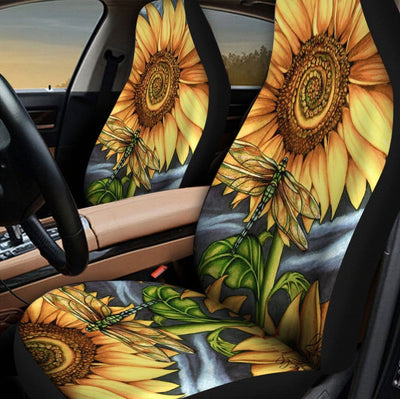 BigProStore Sunflower Car Seat Covers Bouquet Of Sunflower Car Seat Protector Universal Fit (Set of 2 Car Seat Covers Car Seat Cover