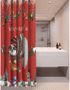 BigProStore Sloth Bath Decor Christmas Sloth Bathroom Decor Sloth Presents Sloth Shower Curtain