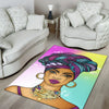 Colors and Bubbles Background Beautiful African Woman Rug Gifts 2