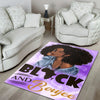 African American Black And Boujee Purple Rug Gifts