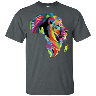 BigProStore Colorful Lion T-Shirt African American Clothing For Melanin King Queen G200 Gildan Ultra Cotton T-Shirt / Dark Heather / S T-shirt