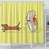 BigProStore Badger Puppy Bathroom Decor Ideas Come Here Dachshund Bathroom Decor Dachshund Gifts For Her Dachshund Shower Curtain / Small (165x180cm | 65x72in) Dachshund Shower Curtain