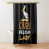 BigProStore Pelican Bathroom Shower Curtains Crazy Pelican Lady Polyester Shower Curtain Waterproof Bathroom Curtain 3 Sizes Pelican Shower Curtain / Small (165x180cm | 65x72in) Pelican Shower Curtain