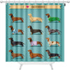 BigProStore Sausage Dog Shower Curtains Dachshund Dogs Bathroom Curtains Dachshund Presents Dachshund Shower Curtain / Small (165x180cm | 65x72in) Dachshund Shower Curtain