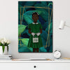 BigProStore Melanin Canvas Dark Skin Lady African Inspired Home Decor Canvas / 8" x 12" Canvas
