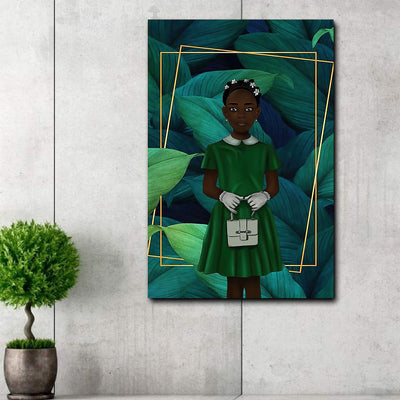 BigProStore Melanin Canvas Dark Skin Lady African Inspired Home Decor Canvas