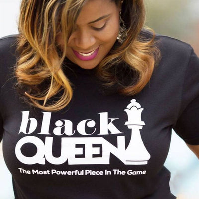 BigProStore Black Queen The Most Powerful Piece In The Game T-Shirt Melanin Pride G200 Gildan Ultra Cotton T-Shirt / Black / S T-shirt