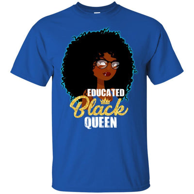 Educated Black Queen T-Shirt African Clothing For Melanin Poppin Girl BigProStore