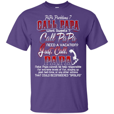 Father's Day Cool Gift Idea For Men Grandpa Dad Just Call Papa T-Shirt BigProStore