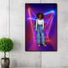 BigProStore African Canvas Freestyle Afro Girl Black Art Print Canvas