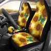 BigProStore Beautiful Sunflower Car Seat Covers Sunflowers Butterflies Pattern Print Universal Car Seat Covers Protector Set Of 2 Universal Fit (Set of 2 Car Seat Covers) Car Seat Covers