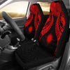 BigProStore Marshall Islands Polynesian Car Seat Covers Pride Seal And Hibiscus Red BPS39 Set Of 2 / Universal Fit / Red CAR SEAT COVERS