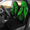 BigProStore Palau Polynesian Car Seat Covers Pride Seal And Hibiscus Green BPS39 Set Of 2 / Universal Fit / Green CAR SEAT COVERS