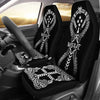 BigProStore Kosrae Car Seat Covers BPSosrae FLag Micronesian Tribal BPS04 Set Of 2 / Universal Fit / Black CAR SEAT COVERS