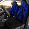BigProStore New Caledonia Polynesian Car Seat Covers Pride Seal And Hibiscus Blue BPS39 Set Of 2 / Universal Fit / Blue CAR SEAT COVERS