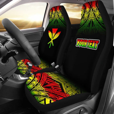 BigProStore Hawaii Custom Personalised Car Seat Covers BPSanaka Maoli Fog Reggae Style BPS09 Set Of 2 / Universal Fit / Reggae CAR SEAT COVERS