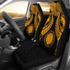 BigProStore Northern Mariana Islands Polynesian Car Seat Covers Pride Seal And Hibiscus Gold BPS39 Set Of 2 / Universal Fit / Gold CAR SEAT COVERS