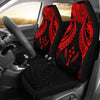 BigProStore Kosrae Polynesian Car Seat Covers Pride Seal And Hibiscus Red BPS39 Set Of 2 / Universal Fit / Red CAR SEAT COVERS