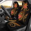 BigProStore American Samoa Polynesian Car Seat Covers - Gold Plumeria BPS11 Set Of 2 / Universal Fit / GOLD CAR SEAT COVERS