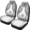 BigProStore Marshall Islands Polynesian Car Seat Covers Pride Seal And Hibiscus White BPS39 Set Of 2 / Universal Fit / White CAR SEAT COVERS