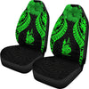 BigProStore New Caledonia Polynesian Car Seat Covers Pride Seal And Hibiscus Green BPS39 Set Of 2 / Universal Fit / Green CAR SEAT COVERS