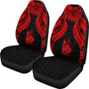BigProStore New Caledonia Polynesian Car Seat Covers Pride Seal And Hibiscus Red BPS39 Set Of 2 / Universal Fit / Red CAR SEAT COVERS