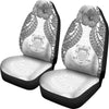 BigProStore Tuvalu Polynesian Car Seat Covers Pride Seal And Hibiscus White BPS39 Set Of 2 / Universal Fit / White CAR SEAT COVERS