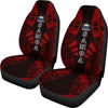 BigProStore Samoa Car Seat Covers - Polynesian Tattoo Red BPS09 Set Of 2 / Universal Fit / Red CAR SEAT COVERS