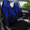 BigProStore Cook islands Polynesian Car Seat Covers Pride Seal And Hibiscus Blue BPS39 Set Of 2 / Universal Fit / Blue CAR SEAT COVERS