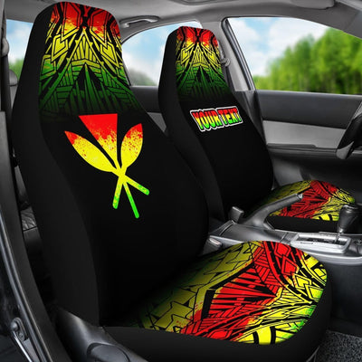BigProStore Hawaii Custom Personalised Car Seat Covers BPSanaka Maoli Fog Reggae Style BPS09 Set Of 2 / Universal Fit / Reggae CAR SEAT COVERS