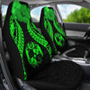 BigProStore Tonga Polynesian Car Seat Covers Pride Seal And Hibiscus Green BPS39 Set Of 2 / Universal Fit / Green CAR SEAT COVERS