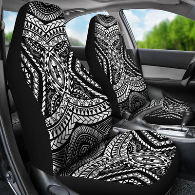 BigProStore Micronesia Car Seat Covers - Micronesian Pattern BPS09 Set Of 2 / Universal Fit / Black CAR SEAT COVERS