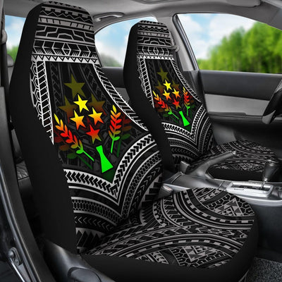 BigProStore Kosrae Polynesian Car Seat Covers BPSosrae Flag Reggae Color BPS18 Set Of 2 / Universal Fit / Reggae CAR SEAT COVERS