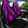 BigProStore Samoa Polynesian Car Seat Covers Pride Seal And Hibiscus Pink BPS39 Set Of 2 / Universal Fit / Pink CAR SEAT COVERS