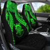 BigProStore Tuvalu Polynesian Car Seat Covers Pride Seal And Hibiscus Green BPS39 Set Of 2 / Universal Fit / Green CAR SEAT COVERS