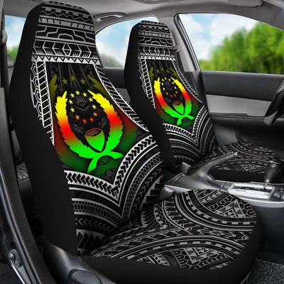 BigProStore Pohnpei Polynesian Car Seat Covers - Pohnpei Flag Reggae Color BPS18 Set Of 2 / Universal Fit / Reggae CAR SEAT COVERS