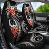 BigProStore Pohnpei Micronesian Car Seat Covers - Black Plumeria BPS11 Set Of 2 / Universal Fit / BLACK CAR SEAT COVERS