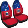 BigProStore Samoa Car Seat Cover - Samoa Flag Coat Of Arms BPS5 1ST Set Of 2 / Universal Fit / Black CAR SEAT COVERS